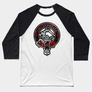 Clan Wallace Tartan Crest Baseball T-Shirt